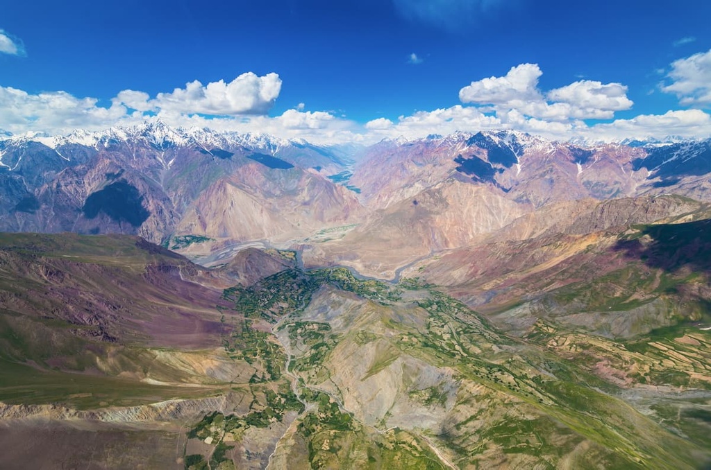 Wakhan valley aerial, Afghanistan