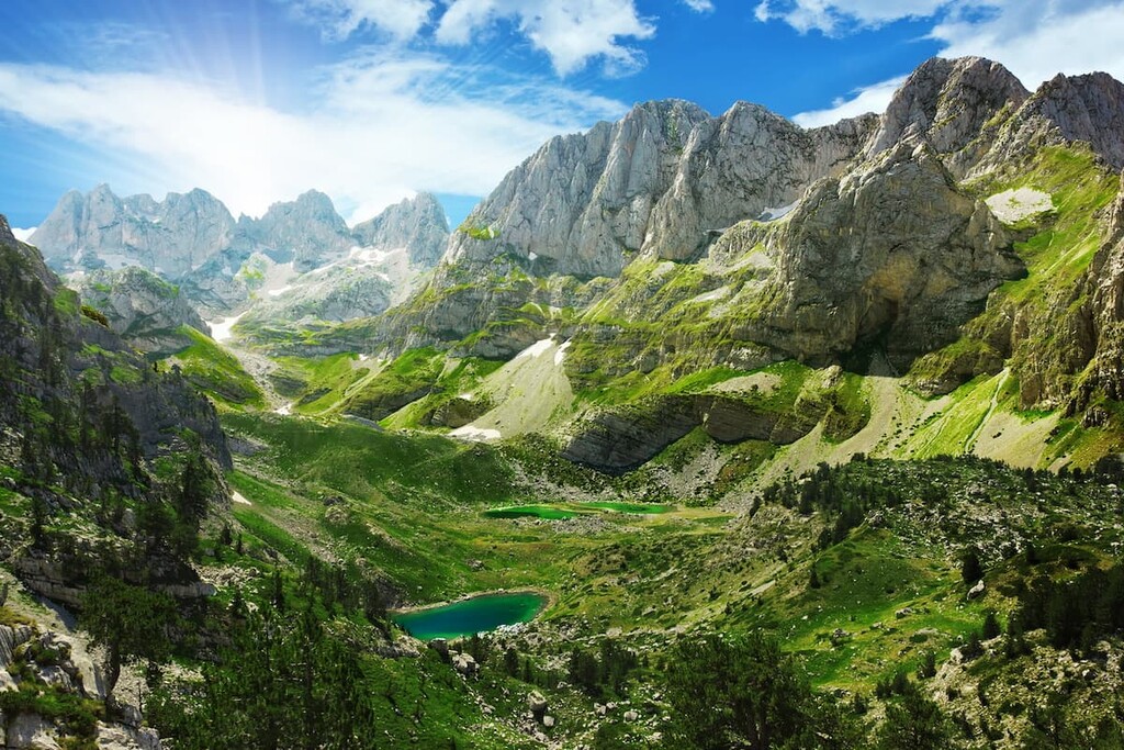 Mountain lake in Albanian Alpe