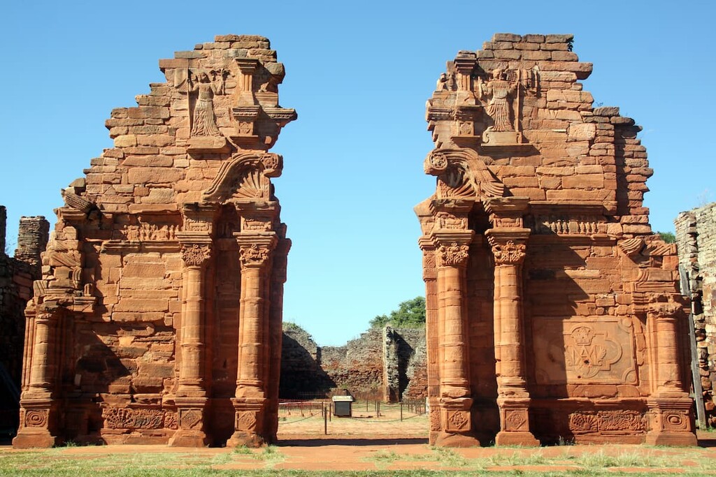 Big gate in monastery in San Ignasio, Argentina