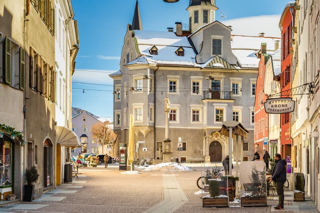 Historical center Bruneck / Brunico, Dolomites, Italy
