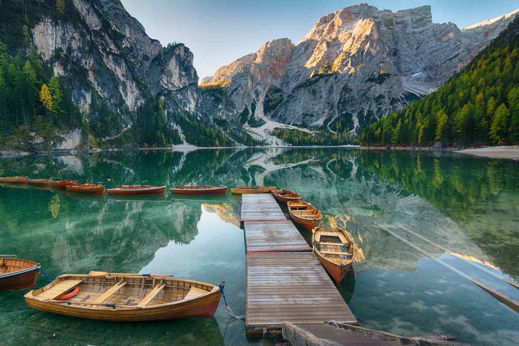 Lake Braies, Braies Dolomites, Italy