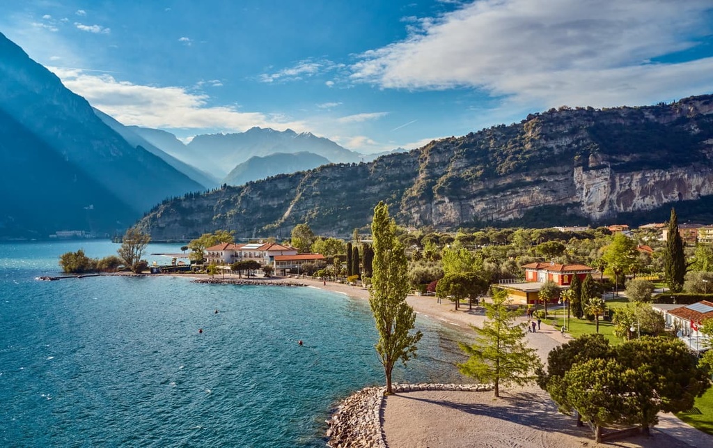 Torbole a small town on Lake Garda, Brescia and Garda Prealps, Italy