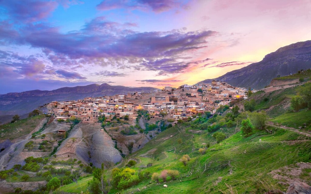 Sunrise in Aul Chokh Dagestan, Russian North Caucasus