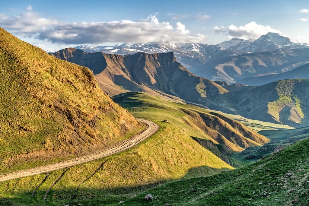 Winding road, Republic of Dagestan, Russian North Caucasus