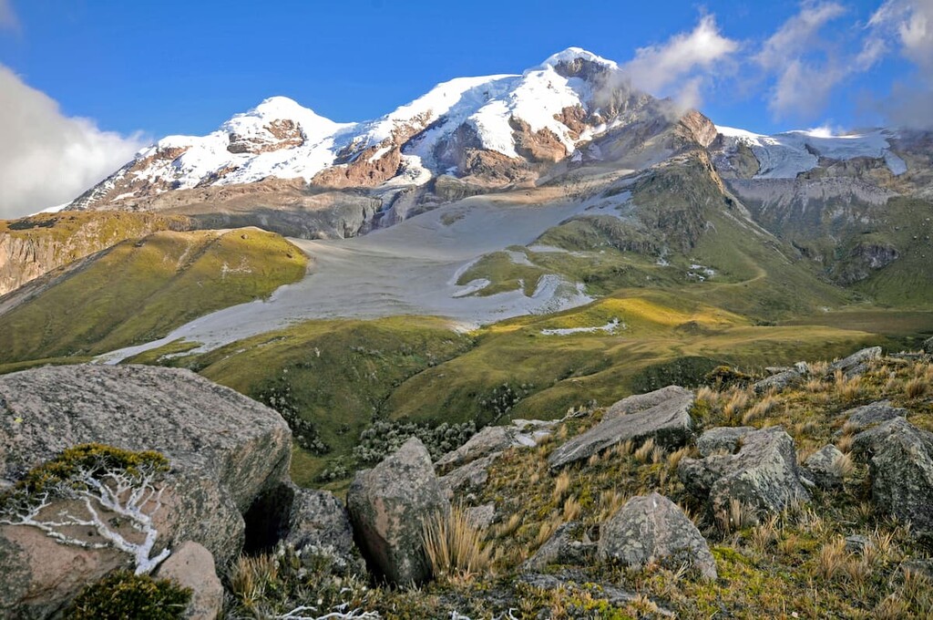 Cayambe volcano in the Andes of Ecuador