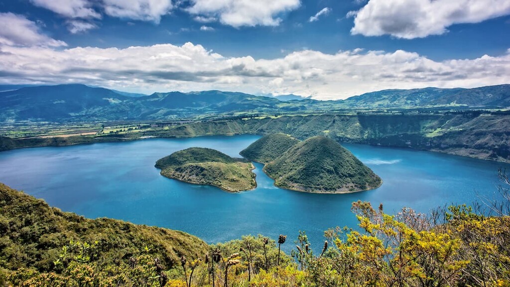 Cuicocha crater lake. Ecuador