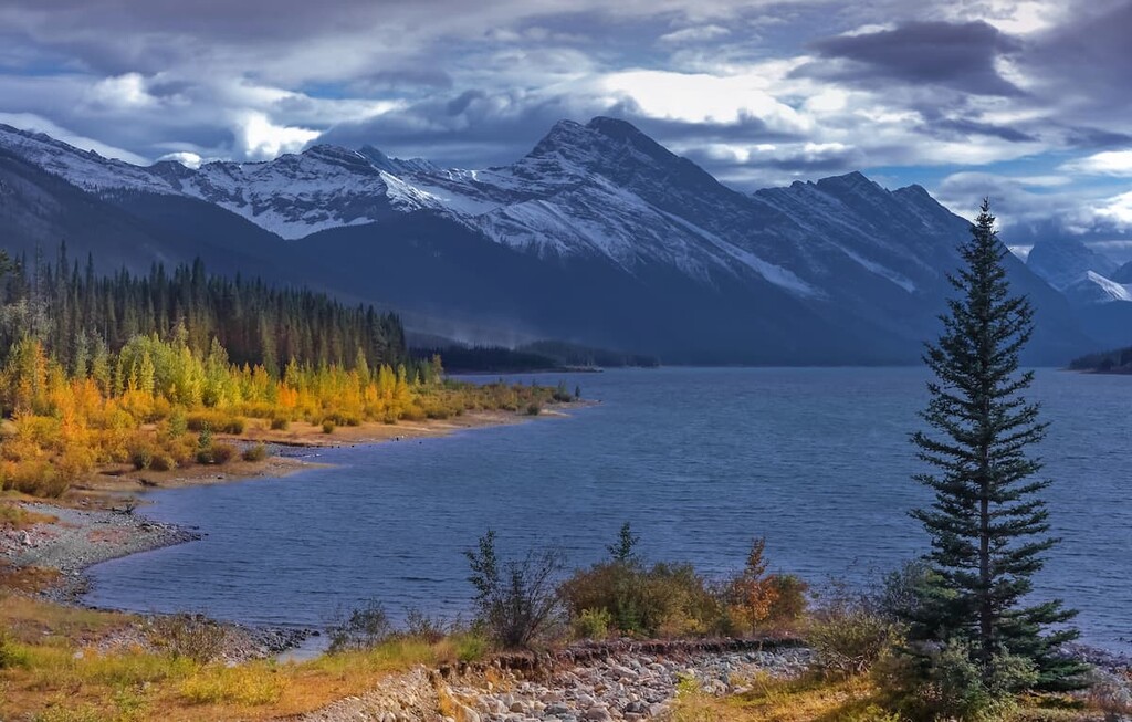 Spray lake reservoir, Goat Range, Canada