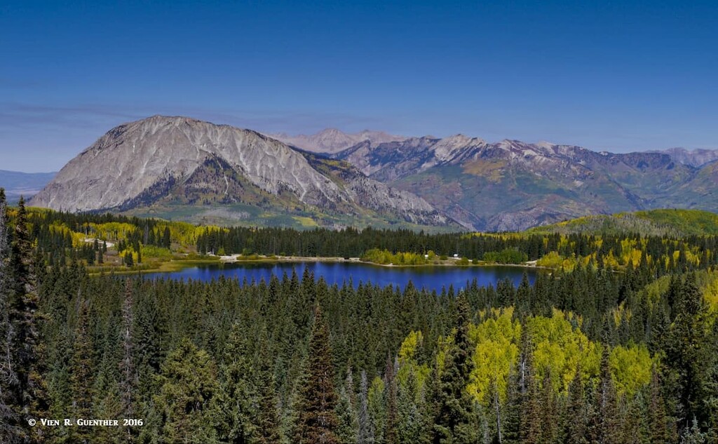 Marcellina Mountain, Raggeds Wilderness rom Three Lakes Loop Trail. Gunnison County