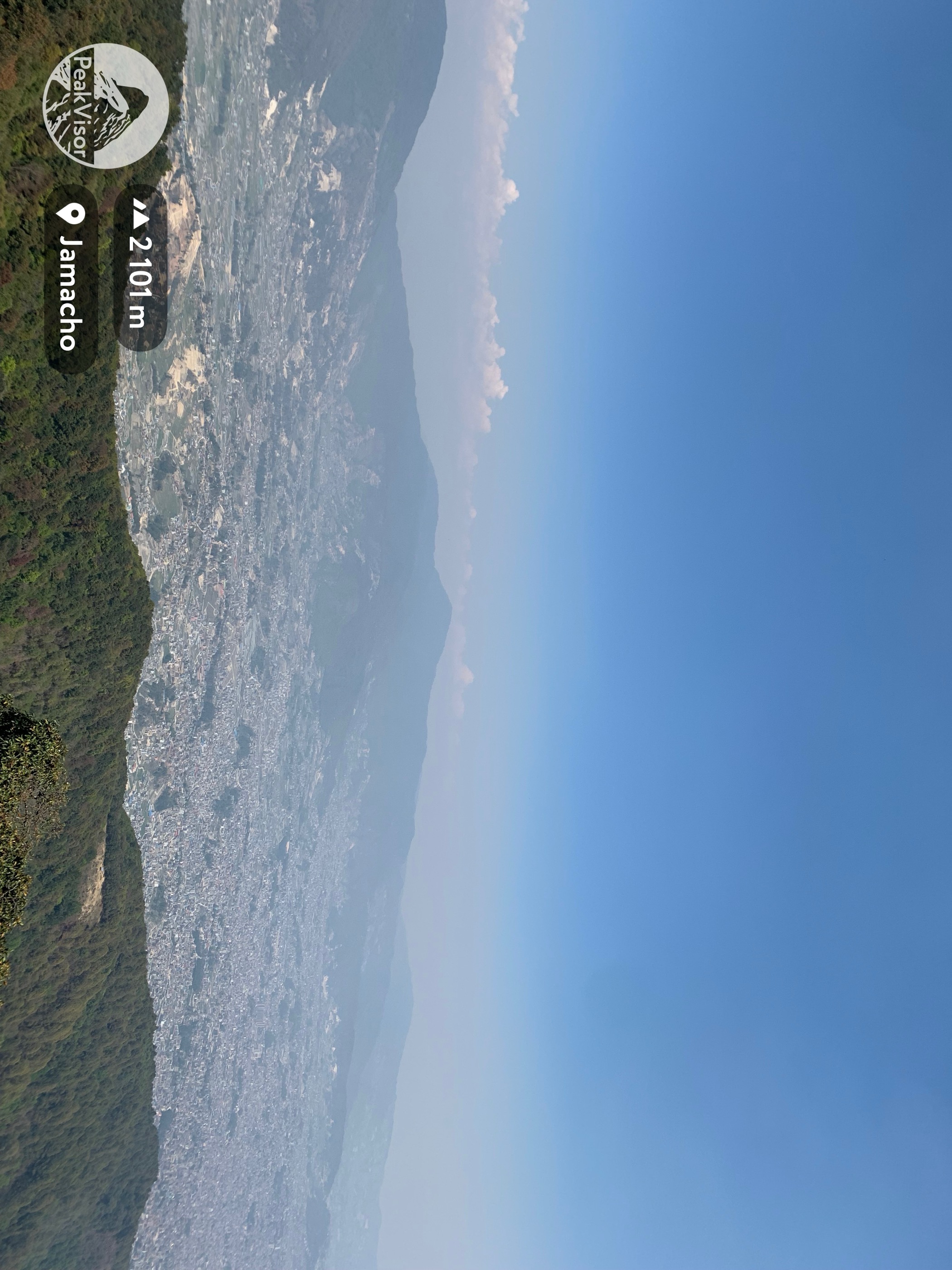 View from Jamacho over Kathmandu. Kathmandu