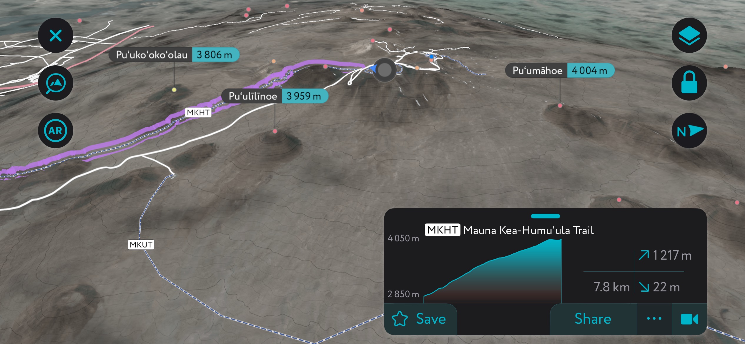 Mauna Kea PeakVisor. Hawaii County