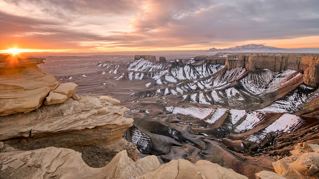 Sunrise in Henry Mountains, Utah