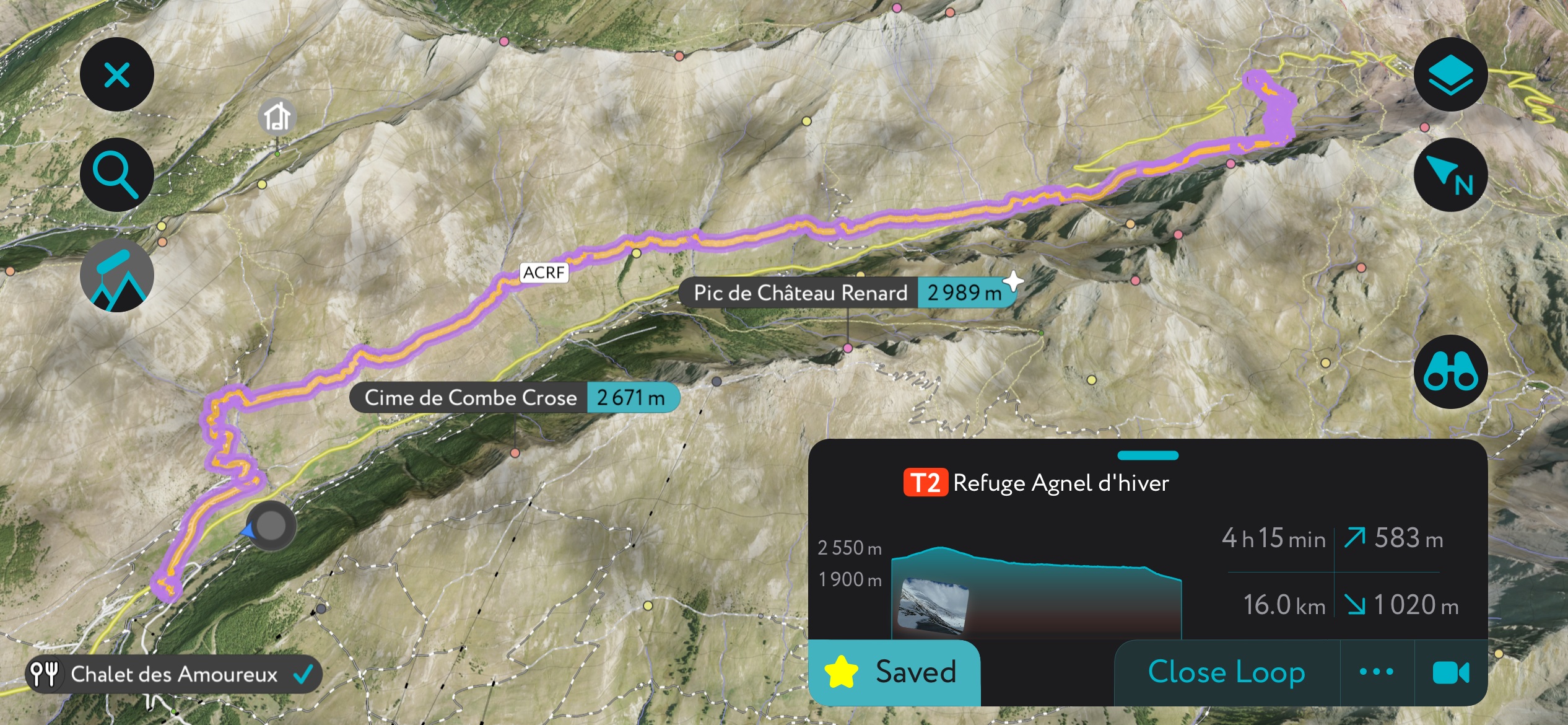 A route along the old canal trail from the Camping de Chanterane to the Refuge Agnel. Hiking in the French Queyras