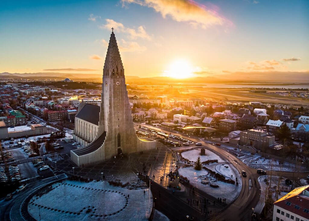 Hallgrimskirkja church in Reykjavik, Iceland