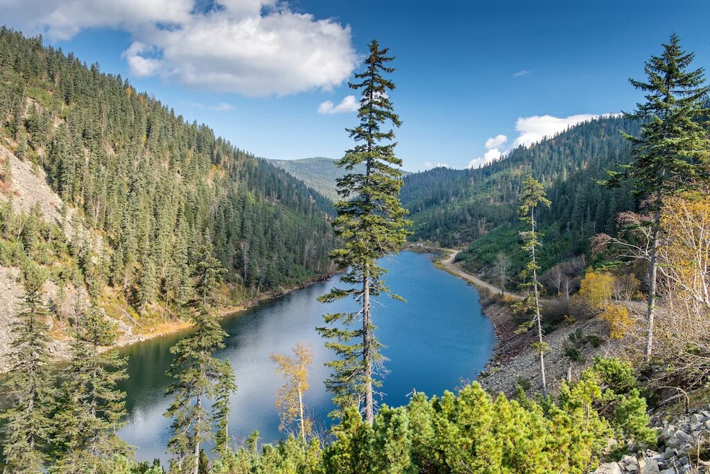 Amut Mountain Lake. Khabarovsk Krai, Khabarovsk Region, Russia