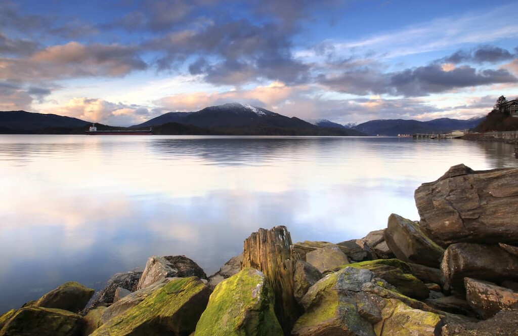 Sunset at Prince Rupert, Kitimat Ranges, British Columbia