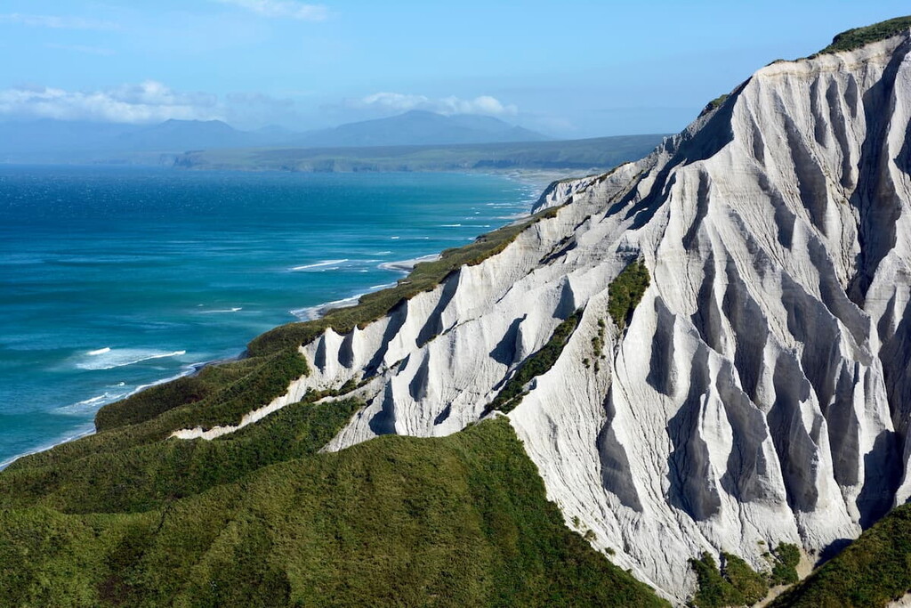 The white rocks, Iturup island, Kuril islands