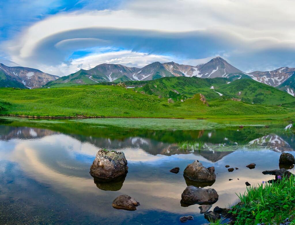 Mountain landscape, Paramushir Island, Kuril Islands