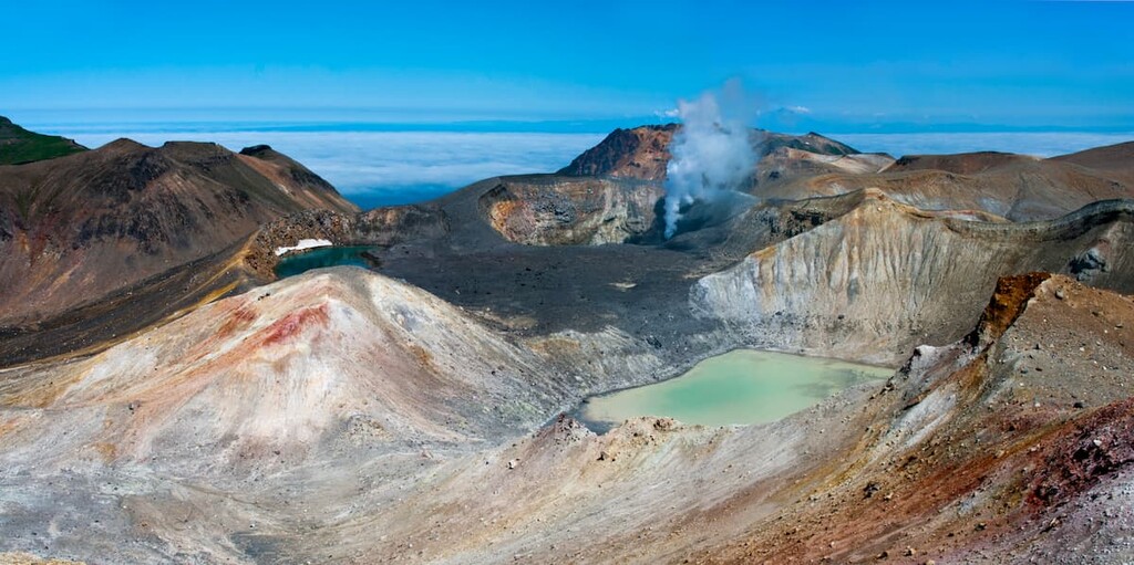 Ebeko Volcan, Paramushir Island, Kuril Islands
