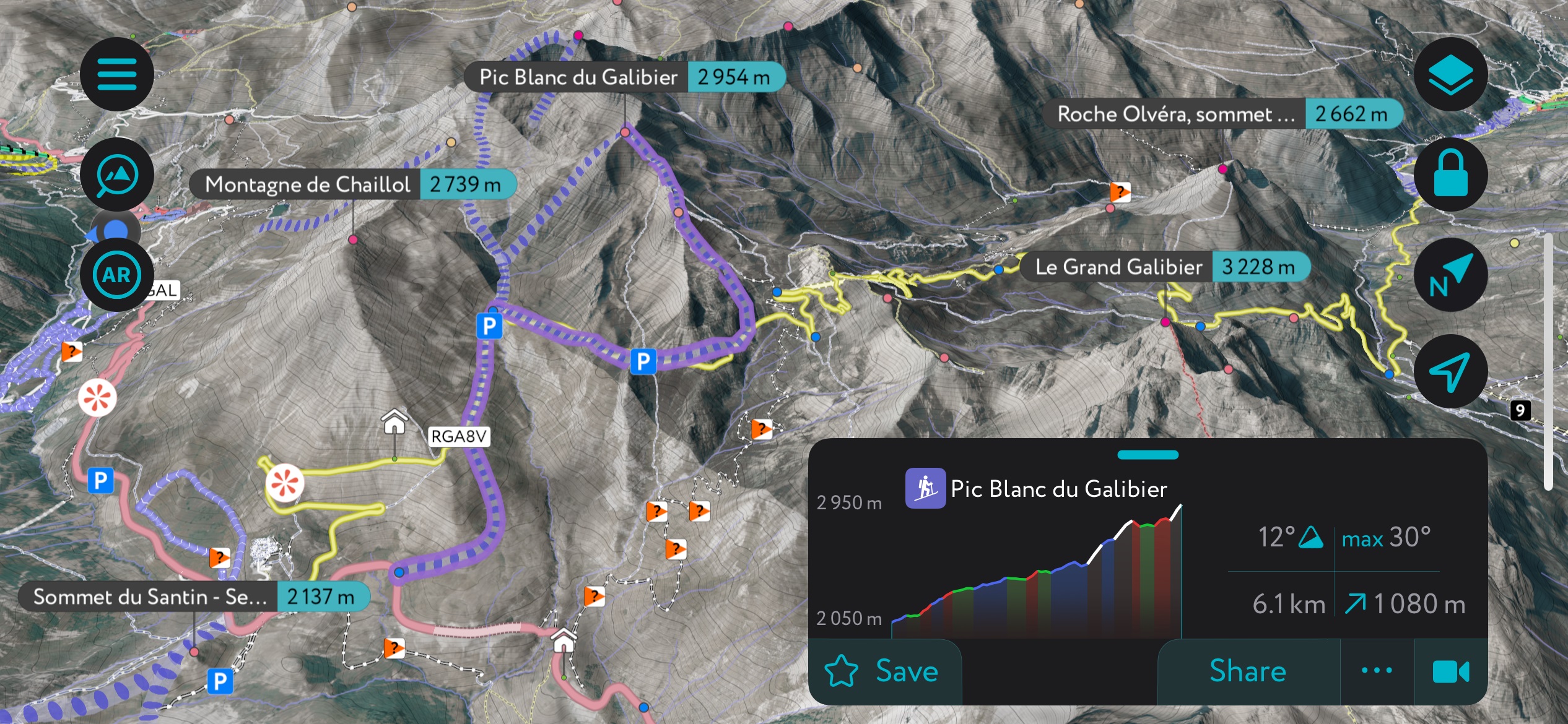 routes around the Col du Lautaret
