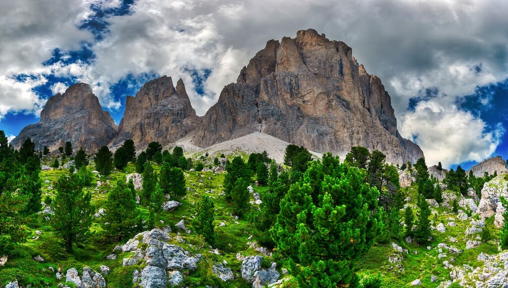 Sassolungo Group, Sella Pass, Langkofel group, Italy