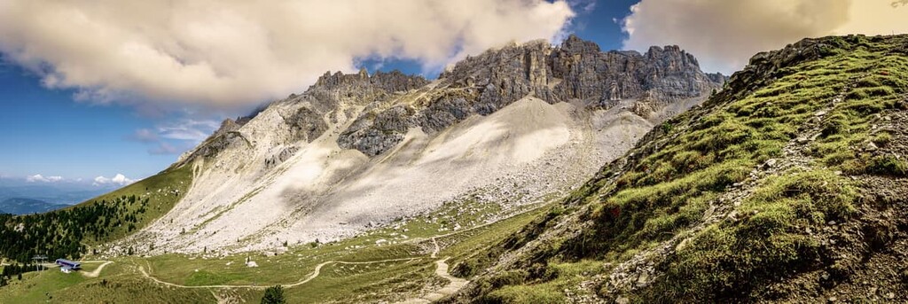 Landscape of the Latemar in Italy near Bozen, Latemar, Dolomites, Italy