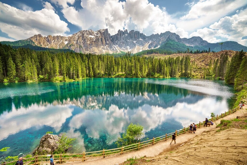 Carezza Lake Loop, Latemar, Dolomites, Italy