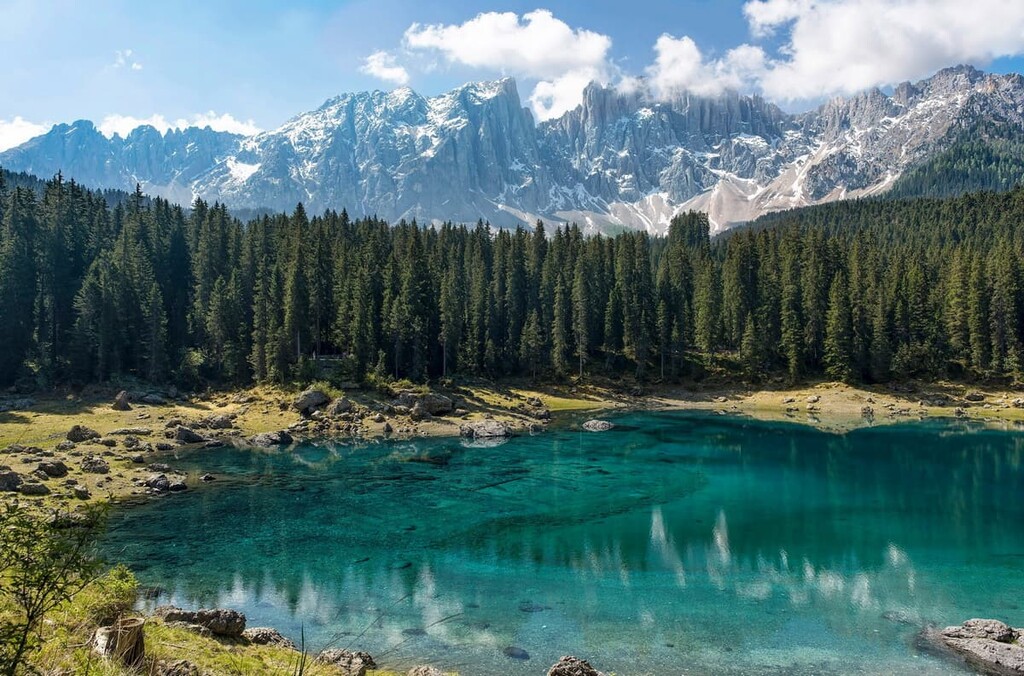 Carezza Lake, Latemar, Dolomites, Italy