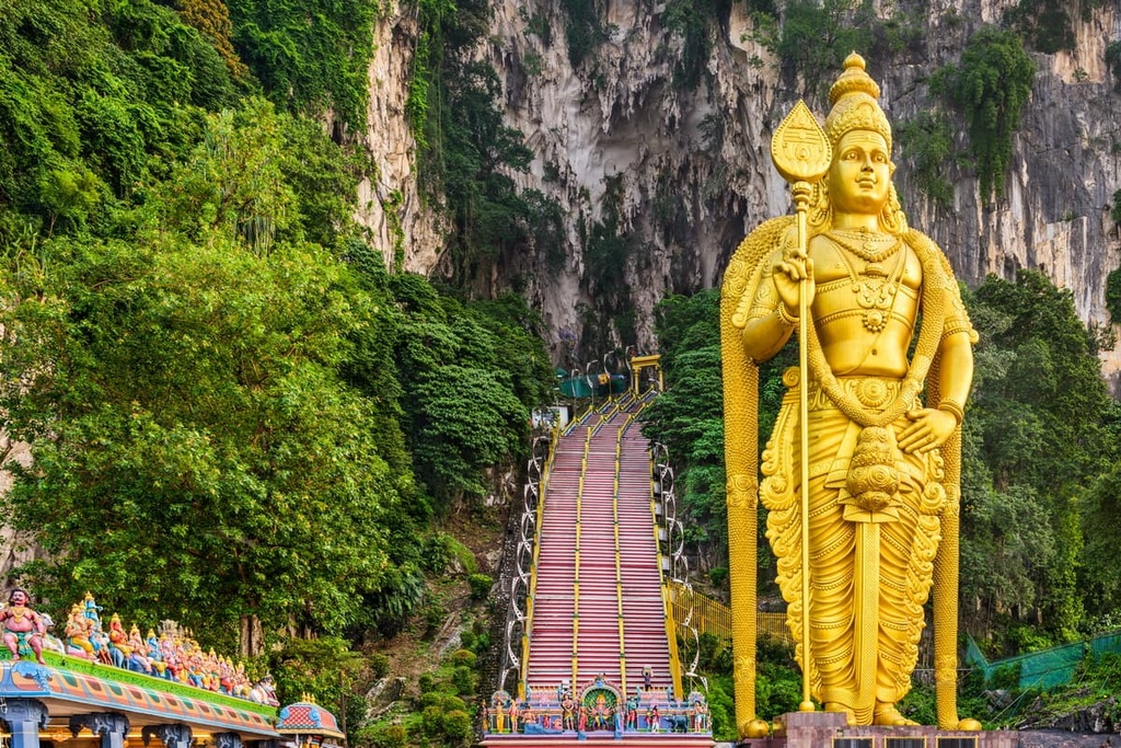 The huge statue Sri Muruga, Batu Caves, Malaysia