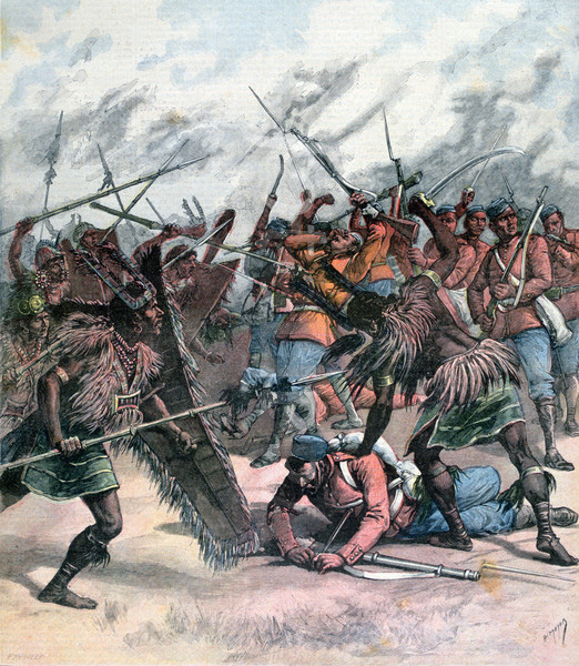 An artist’s depiction of the 1891 Anglo-Manipur War. Manipur Mountains