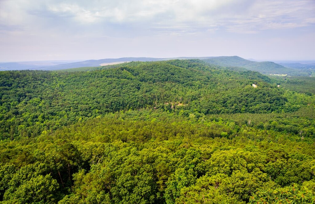 Ozark Highlands, Lush View of Petit Jean State Park, Missouri