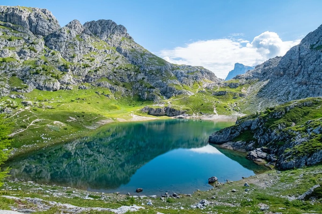 Coldai Lake, Monte Civetta, Italy