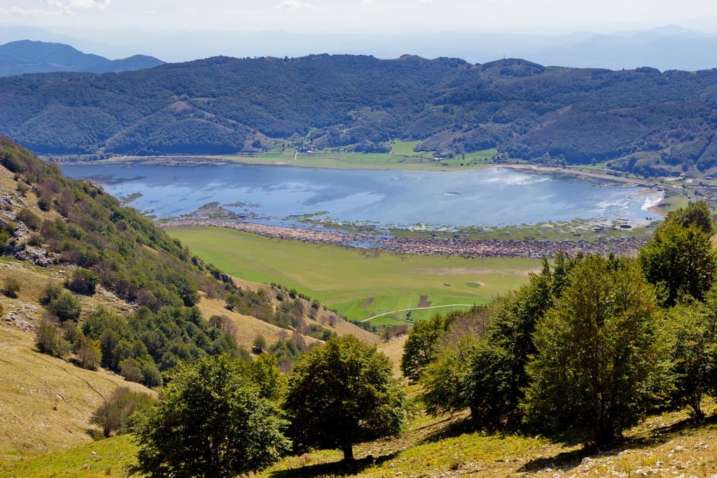 Matese lake, Monte Miletto, Apennines, Italy