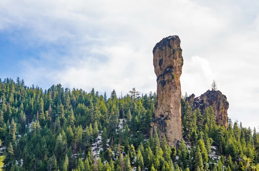 Stein Pillar made from a volcanic explosion hundreds of million years ago.. Ochoco Mountains