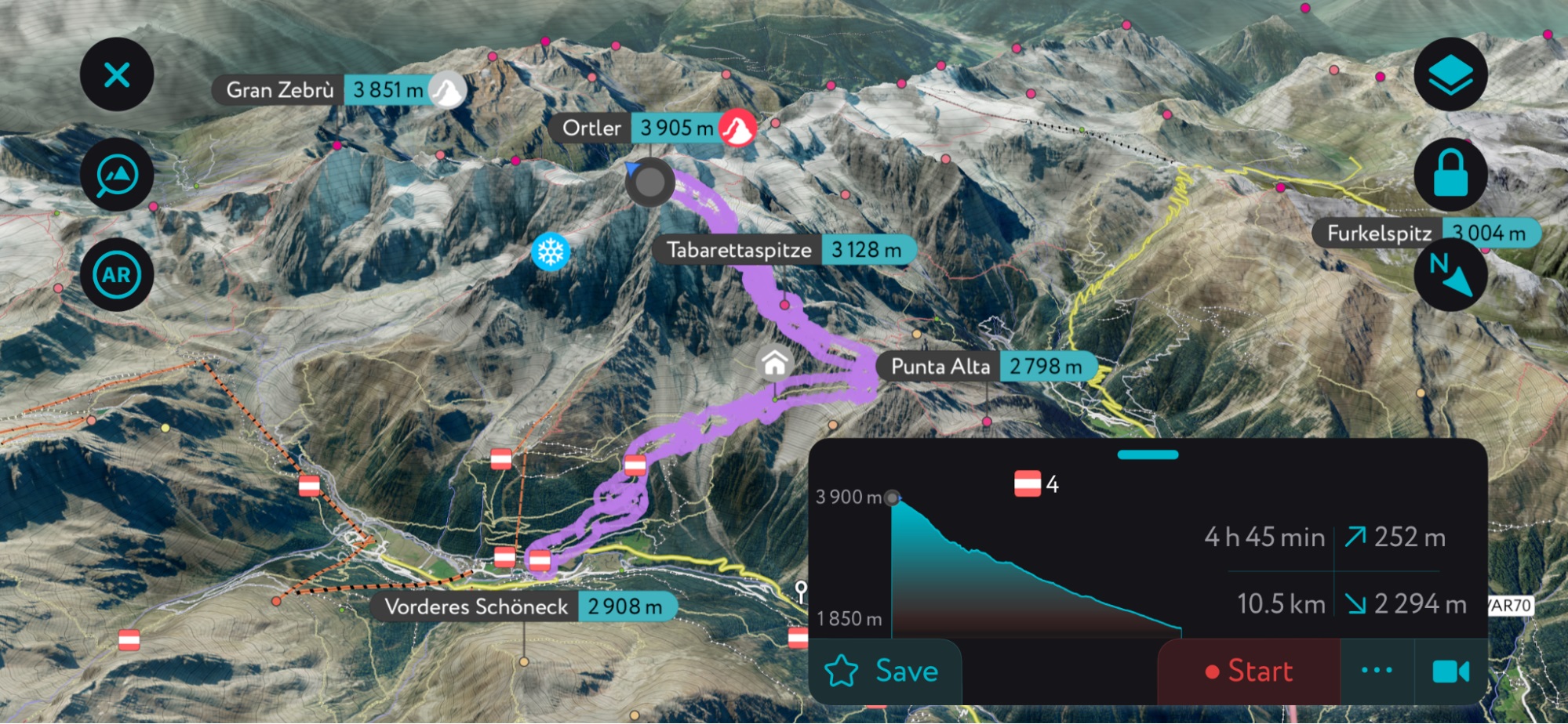 PeakVisor Ortler Alps