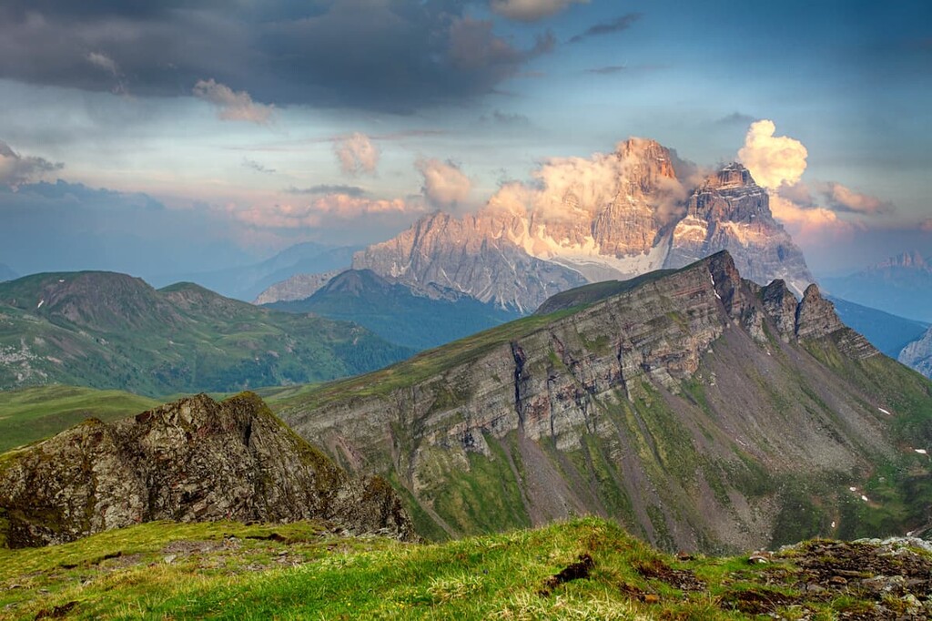 Mt. Pelmo and Mt. Civetta, Pelmo, Italy