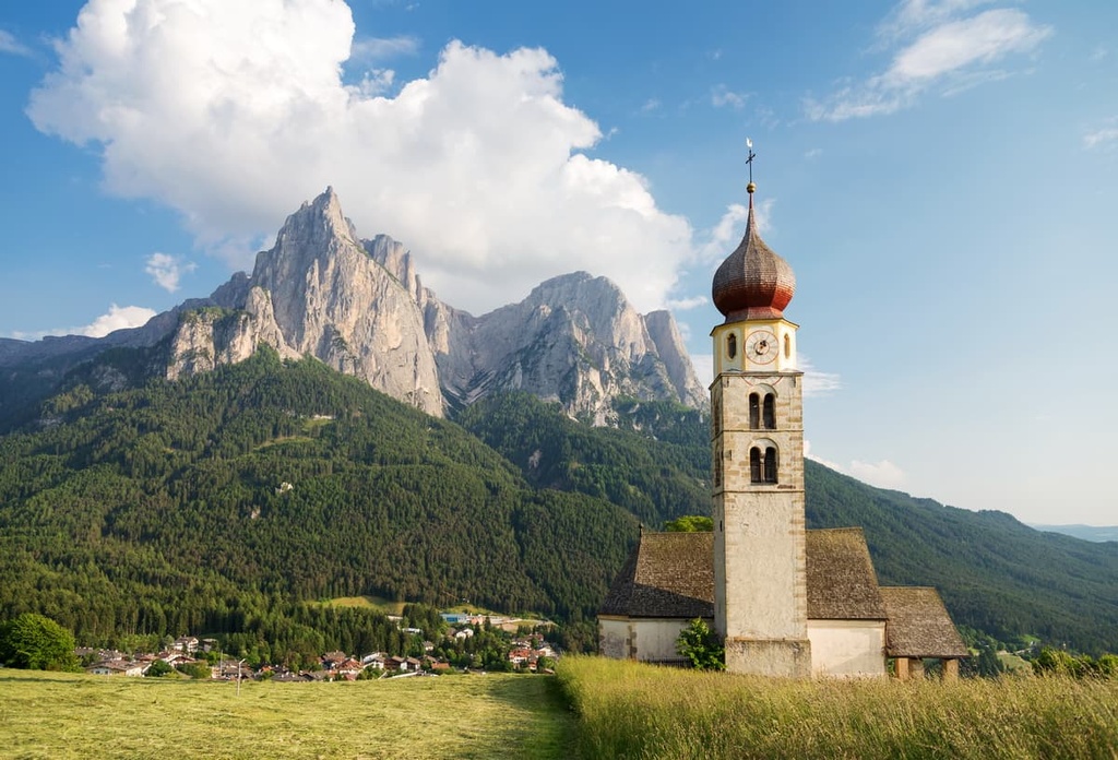 Seis am Schlern, Rosengarten Group, Dolomites, Italy