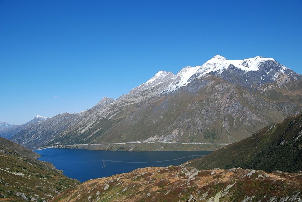 Scopi from across Lai da Sontga Maria. Adula Alps