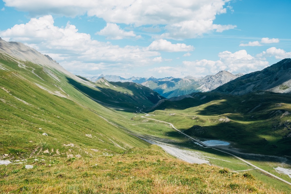 The Albulapass carves the Albula Alps into two mountain chains. Albula Alps