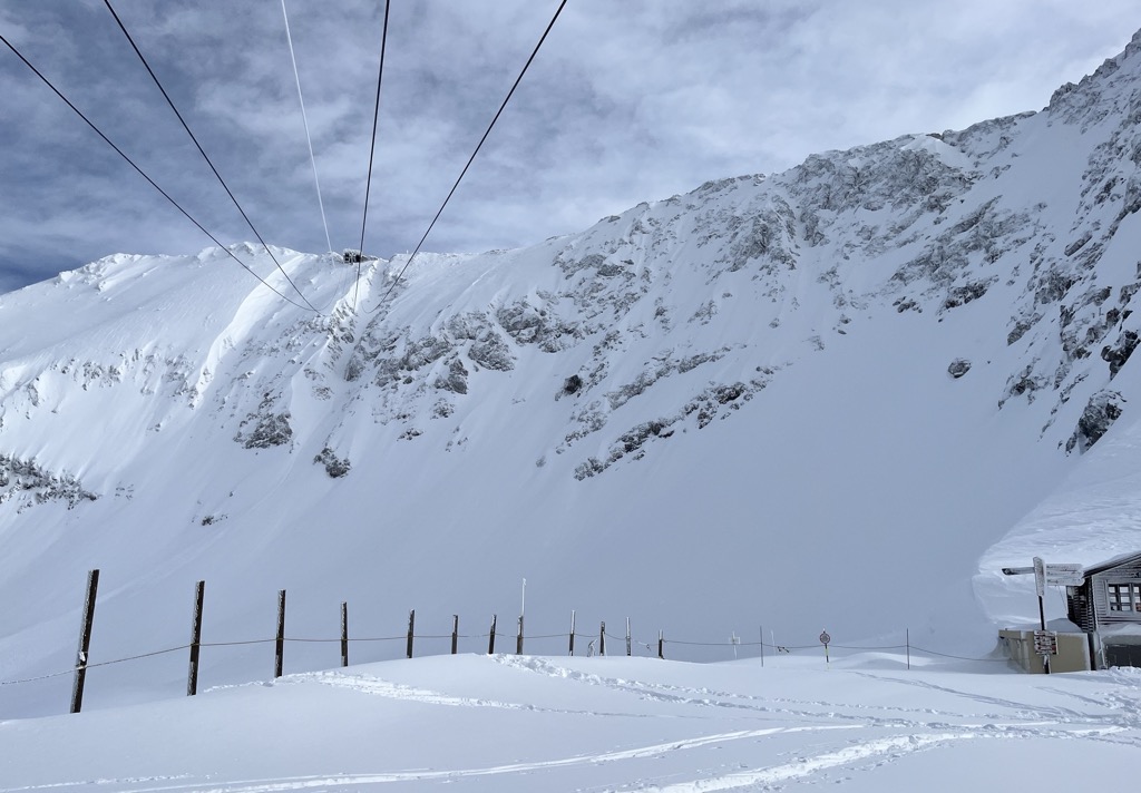 The Cheminèes des Mascle under the Marmottes III. Photo: Sergei Poljak. Alpe d Huez Ski Resort