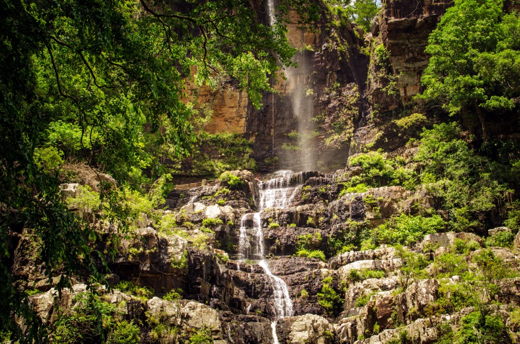 Talakona Waterfall plunges 82 m (270 ft) to the depths below. Andhra Pradesh Mountains
