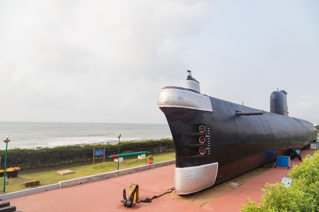 A diesel-electric submarine of the Indian Navy. Andhra Pradesh Mountains