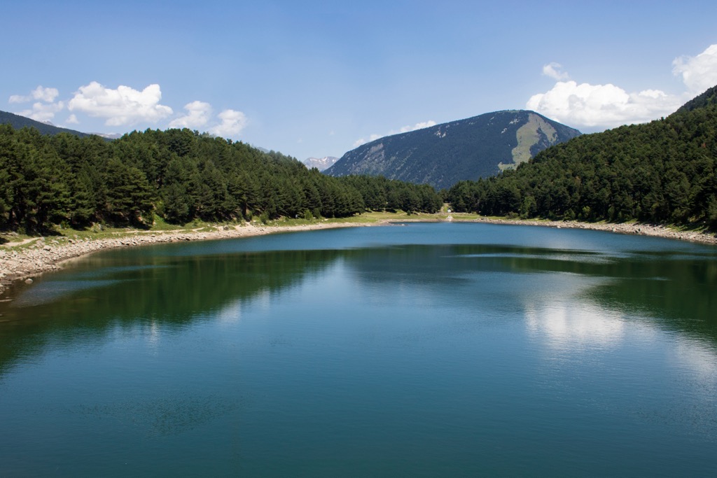 Lake of Engolasters, Andorra aerial