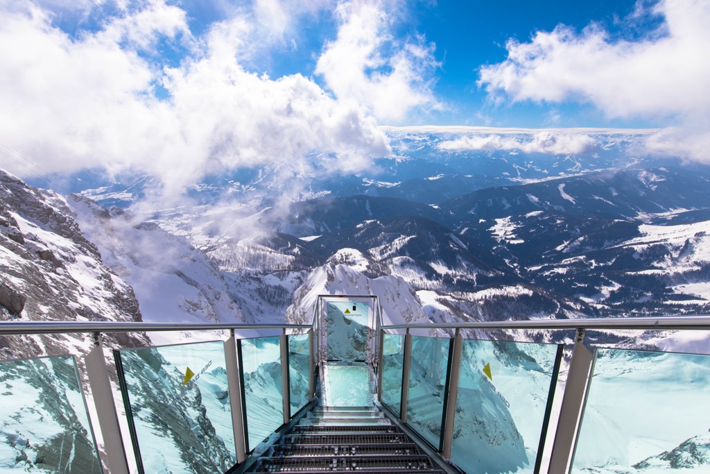 snowy Dachstein summit, Austria