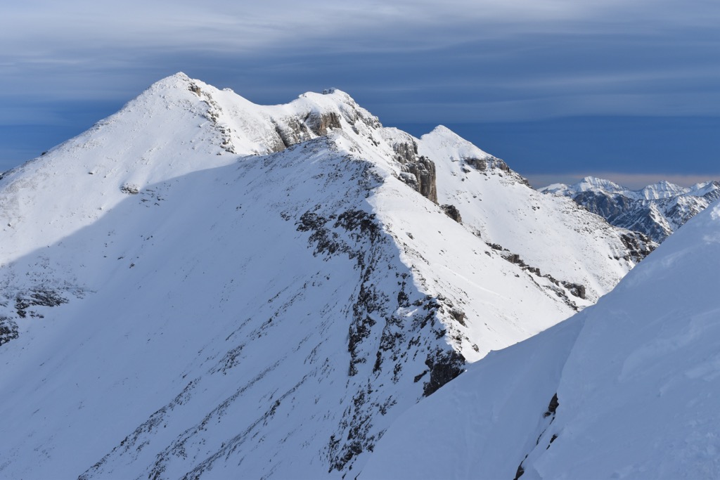 The edge of Delerium Dive. Banff Sunshine Ski Resort