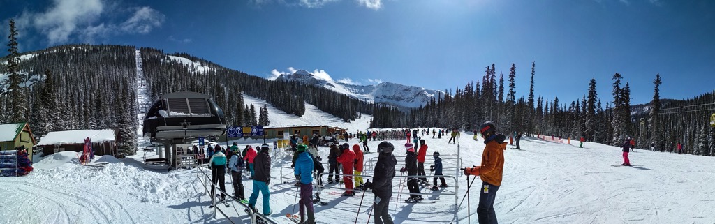 The lower slopes of Banff Sunshine. Banff Sunshine Ski Resort
