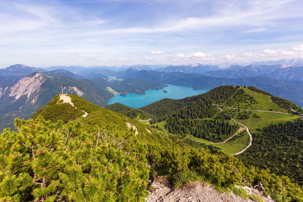 Walchensee and Lake, Bavarian Alps, Germany