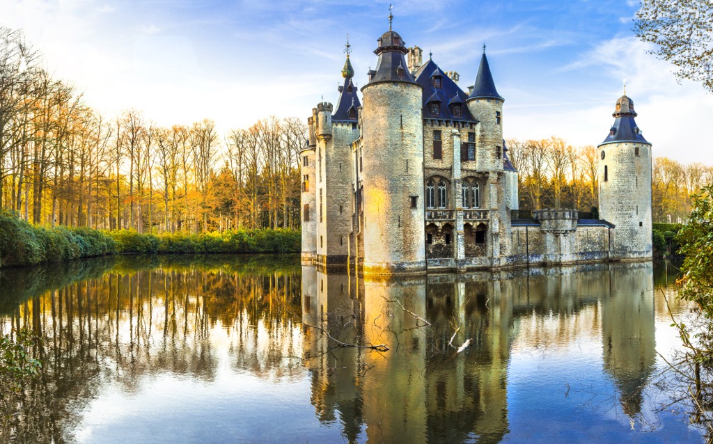 fairytale medieval castles of Europe.Belgium, Antwerpen, Belgium
