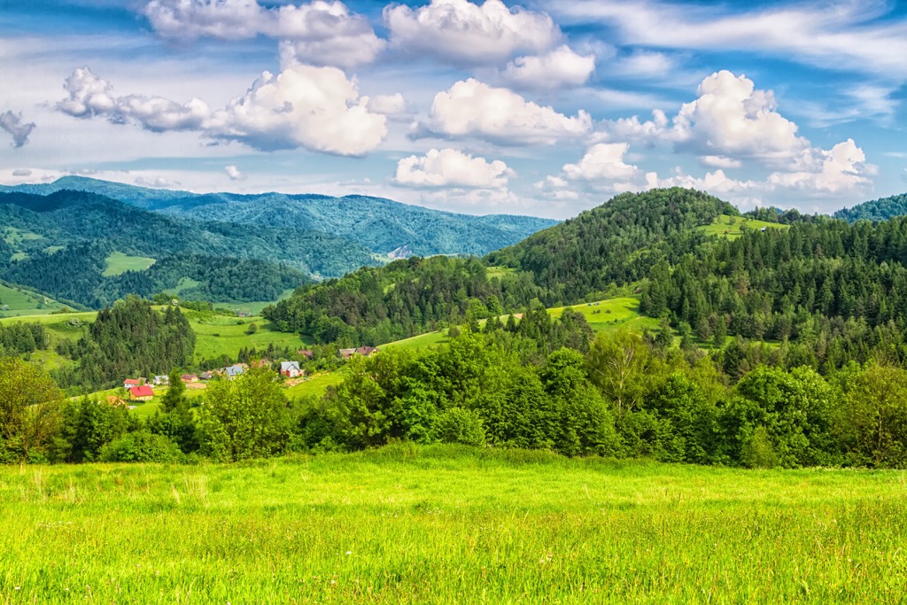 Beskid Sadecki mountains, Carpathian mountains, Poland.