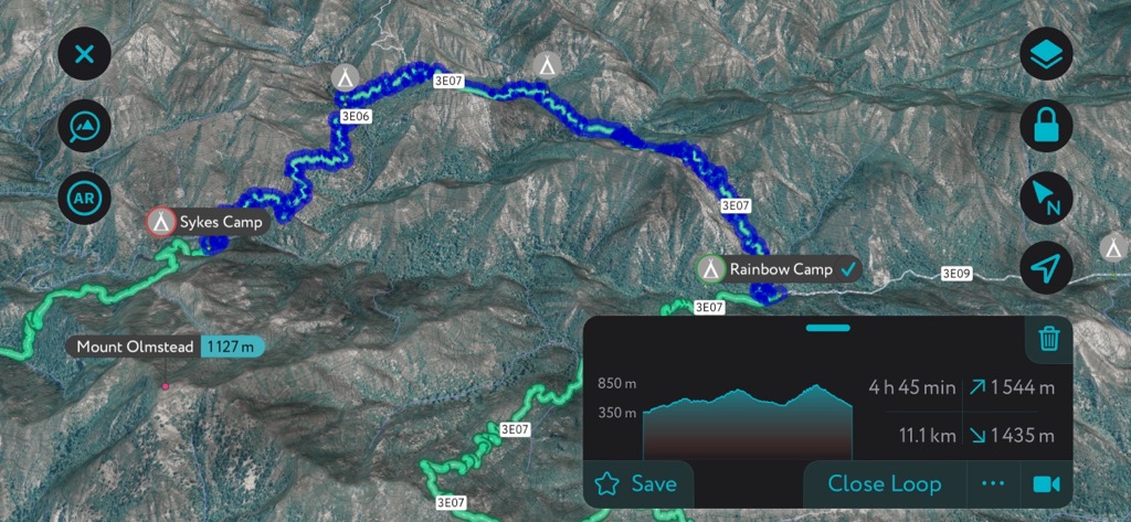 First hard day: Sykes to Rainbow Camp. Big Sur Sykes Hot Springs
