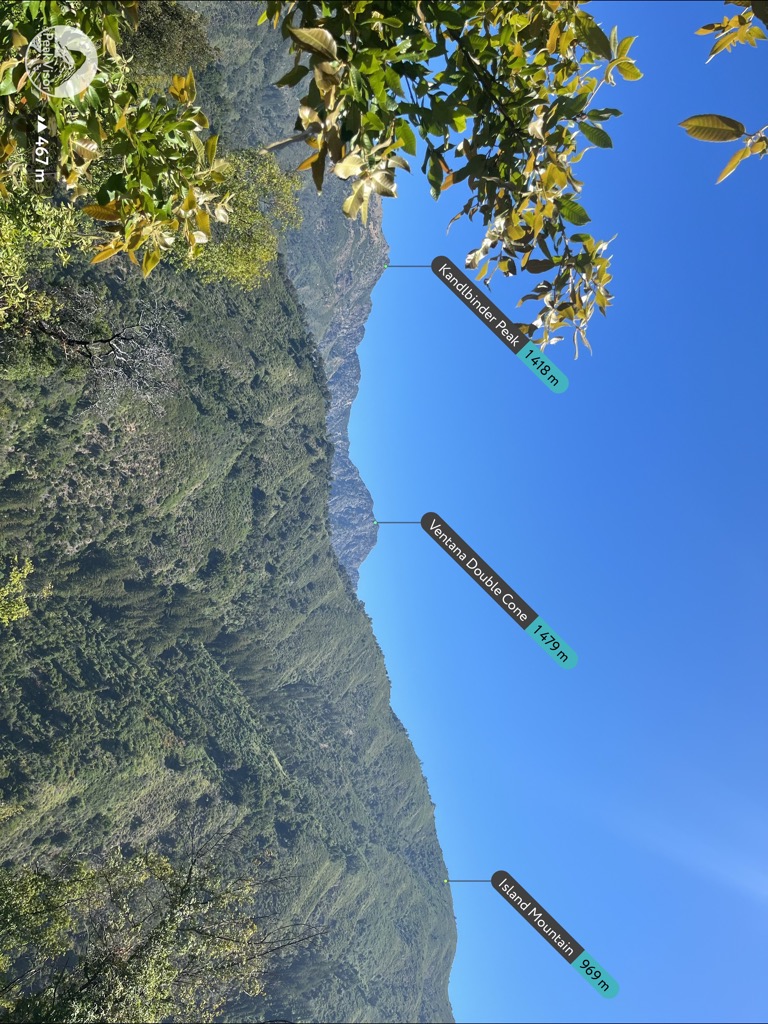 Identifying cool mountains with PeakVisor. Photo: Sergei Poljak. Big Sur Sykes Hot Springs